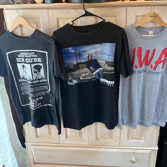 Set of 3 NWA ICE CUBE T-SHIRTS - Picture 1 of 4